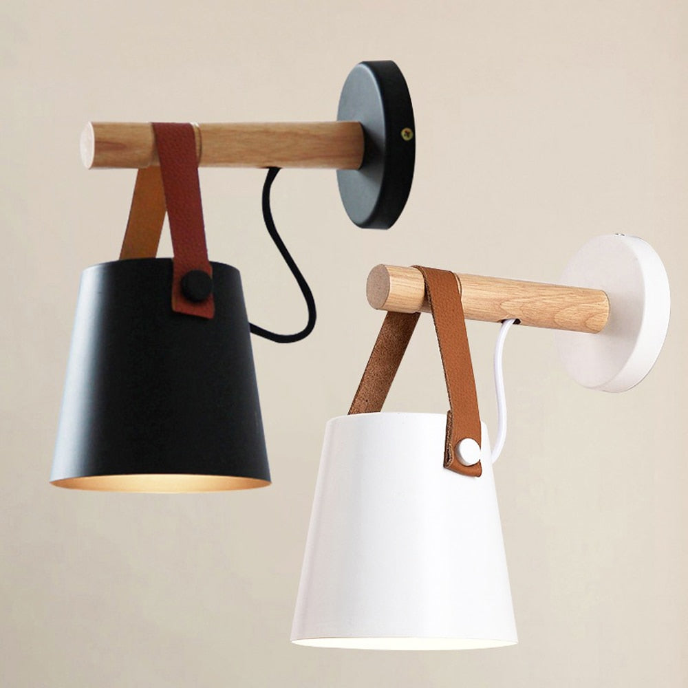 Nordic Style Wood Elegant Wall Lamp