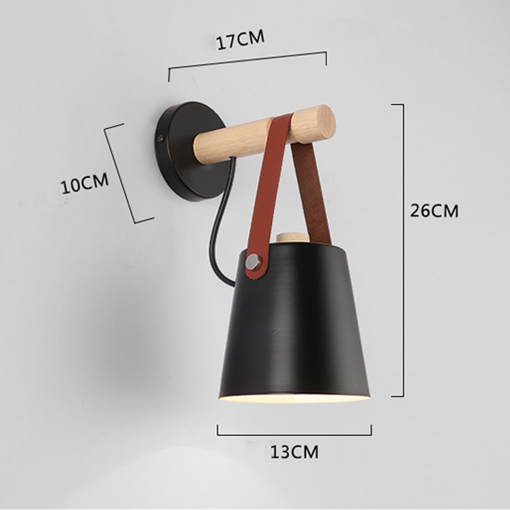 Nordic Style Wood Elegant Wall Lamp