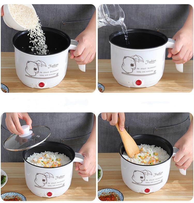 Mini Electric Double Layer Hot Pot Rice Cooker