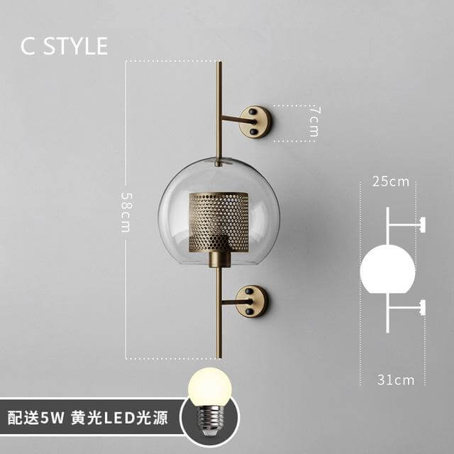 Nordic Retro-Themed Creative Wall Lamp