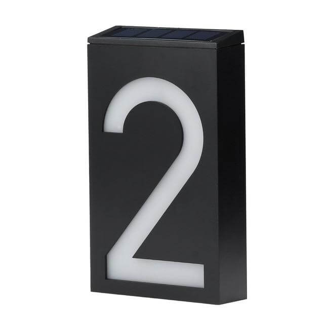 Solar Powered LED Light House Numbers