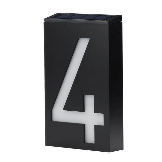 Solar Powered LED Light House Numbers