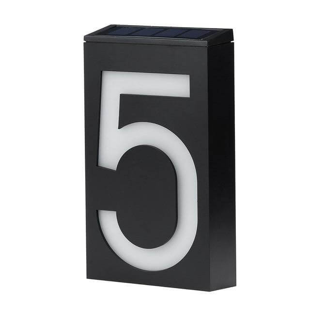 Solar Powered LED Light House Numbers