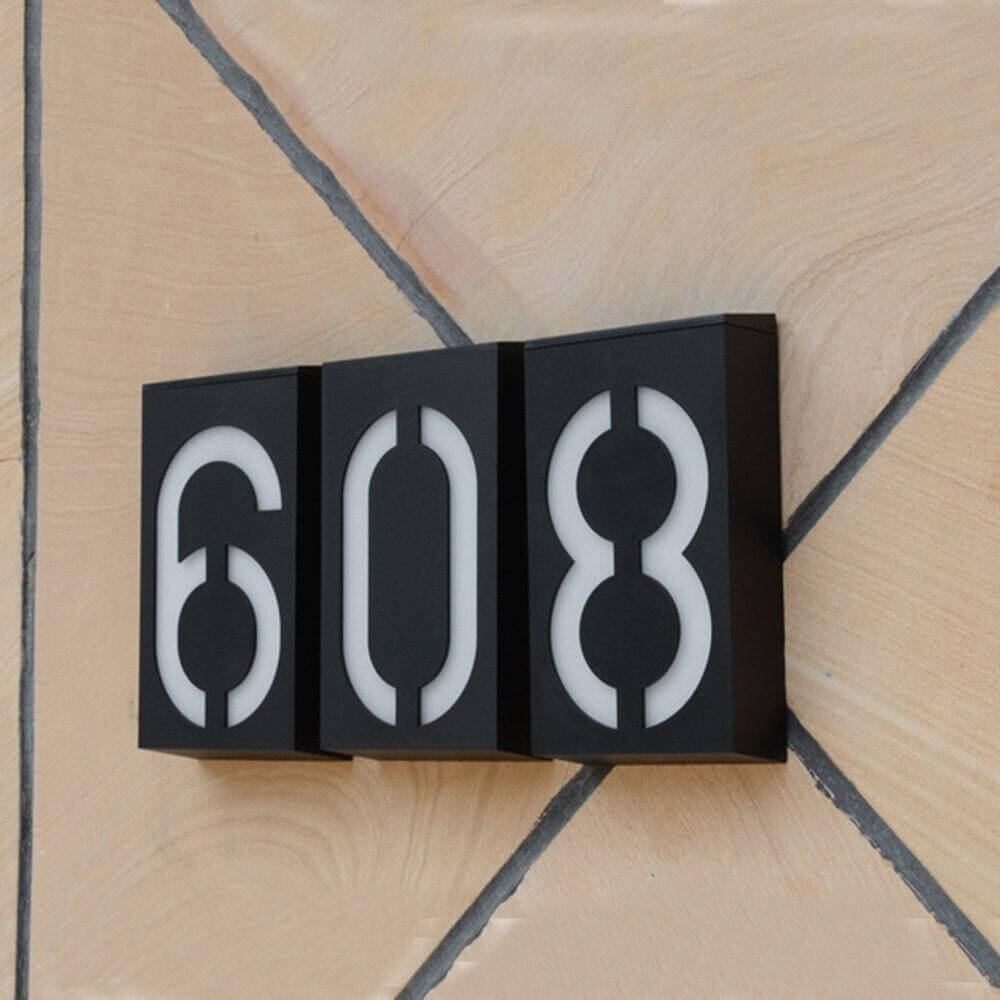 Solar Powered LED Light House Numbers