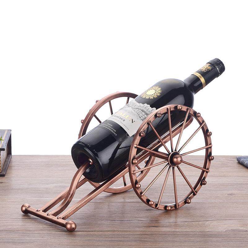 Antique Cannon Wine Bottle Holder