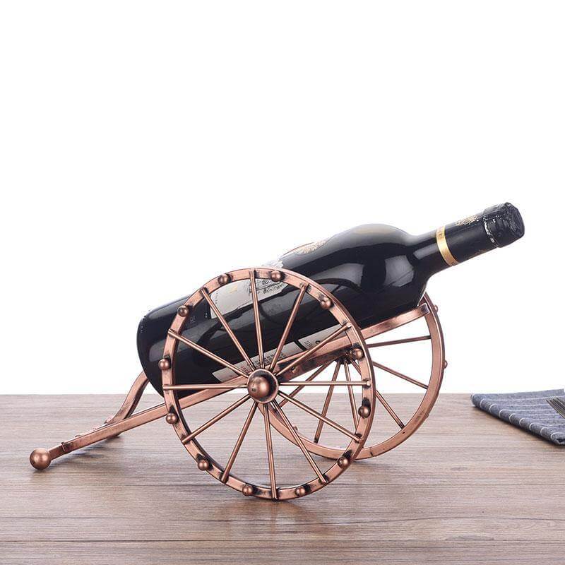 Antique Cannon Wine Bottle Holder