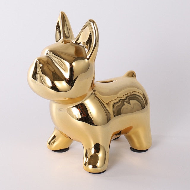 Nordic Ceramic Bulldog Piggy Bank