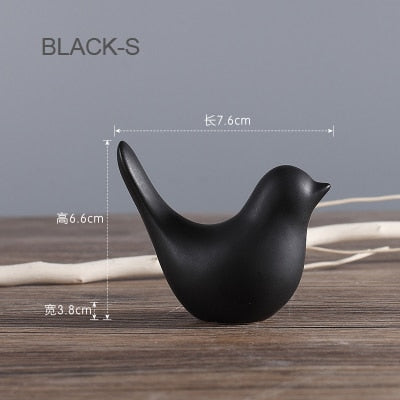 Nordic Creative Ceramic Bird Figurines