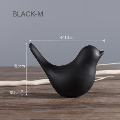 Nordic Creative Ceramic Bird Figurines