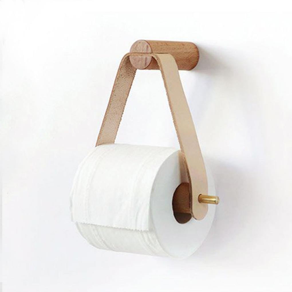 Simple Wooden Rolled Toilet Paper Holder