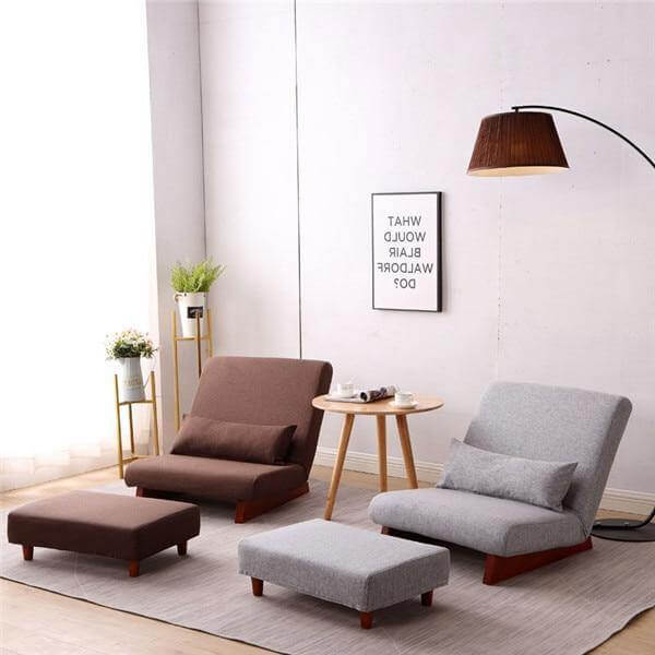 Japanese Style Floor Folding Single Sofa Chair