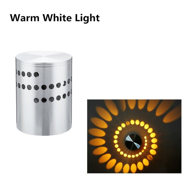 Spiral Hole RGB LED Fun Wall Light