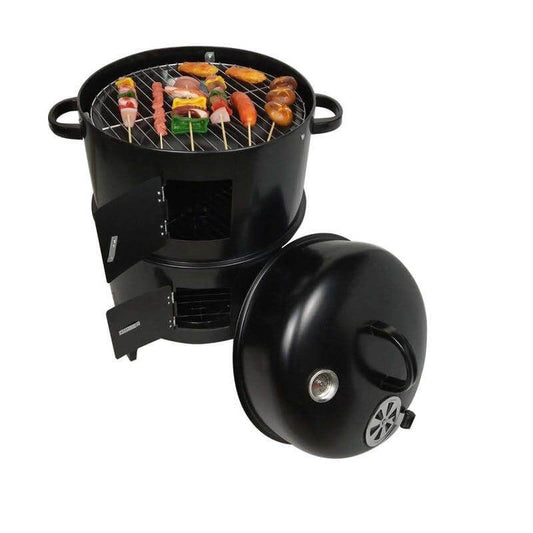Smoker BBQ Round Stackable Grill with Lid