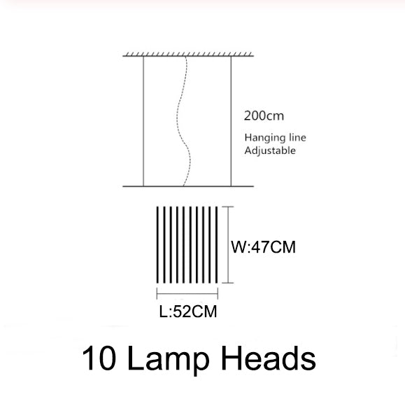 Modern LED Chandelier Industrial Acrylic Lamp