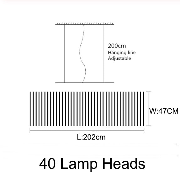 Modern LED Chandelier Industrial Acrylic Lamp