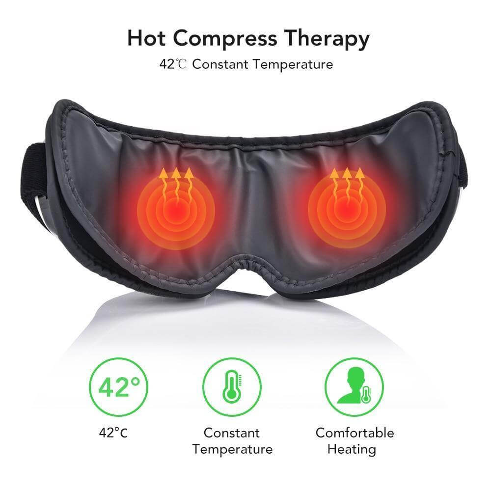 Smart Rechargeable Electric Hot Eye Massager for Eye Strain