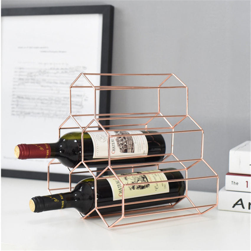 Nordic Style Geometric Wine Rack