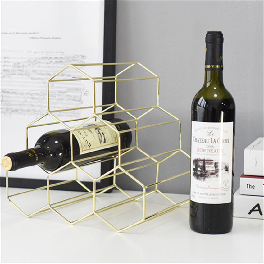 Nordic Style Geometric Wine Rack