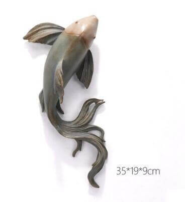 Modern Fengshui Resin 3D Wall Sticker Fish