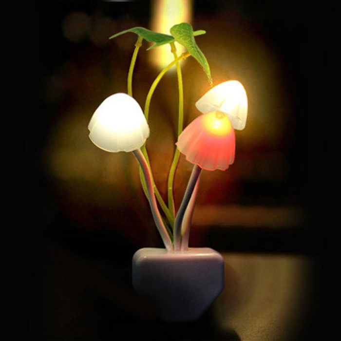 Fairy Colorful Mushroom Night Wall Lamp