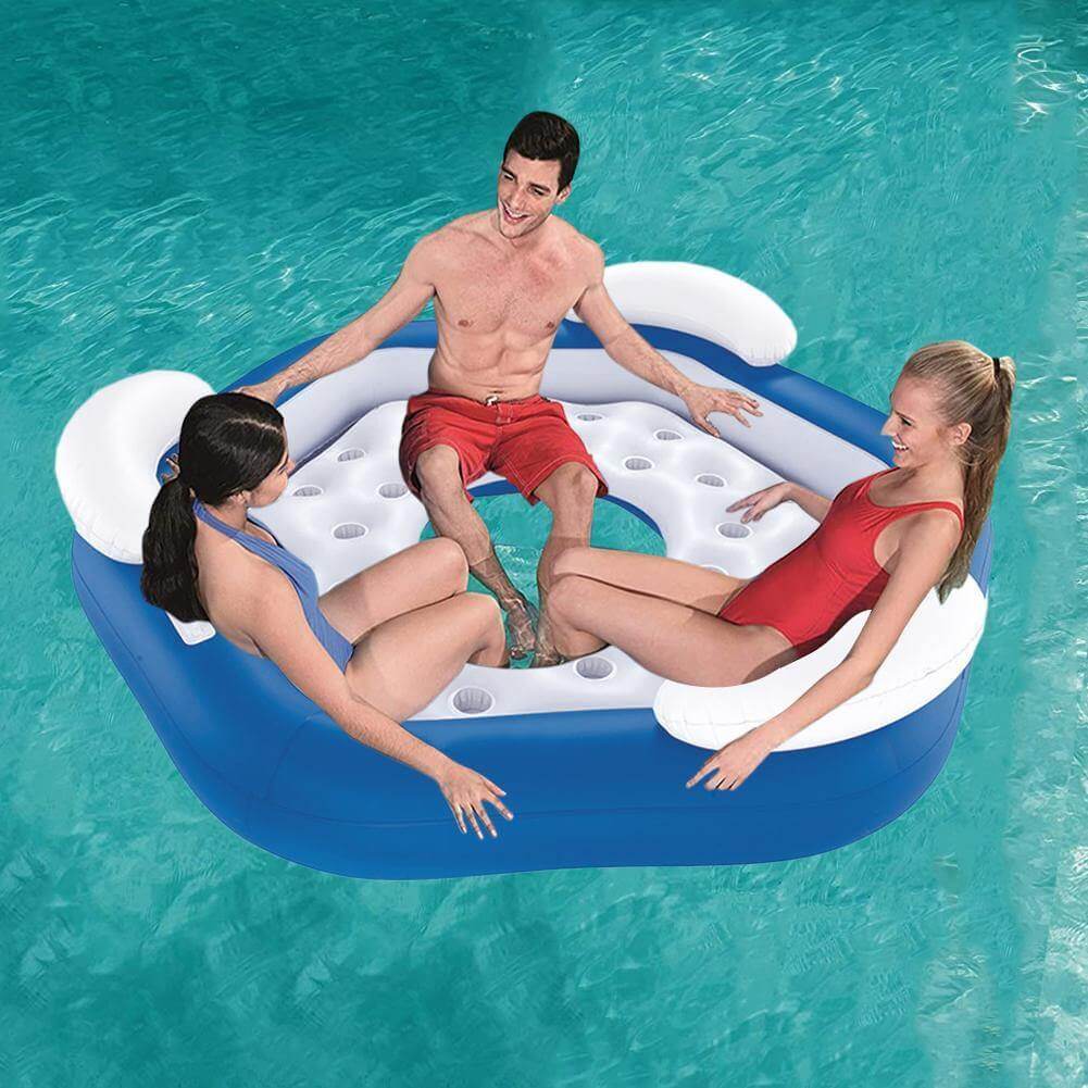 Inflatable Three People Floating Swimming Ring
