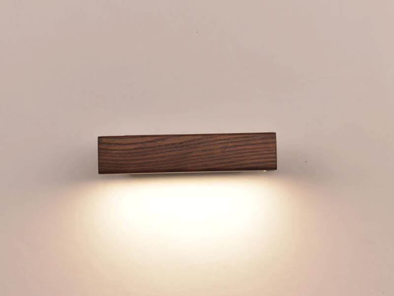 Modern Rotated Nordic Solid Wood Wall LED Lamp