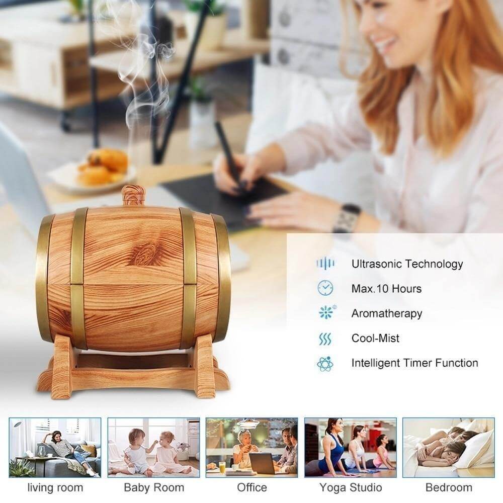 Smart Wine Barrel Aroma Diffuser  with Bluetooth Speaker