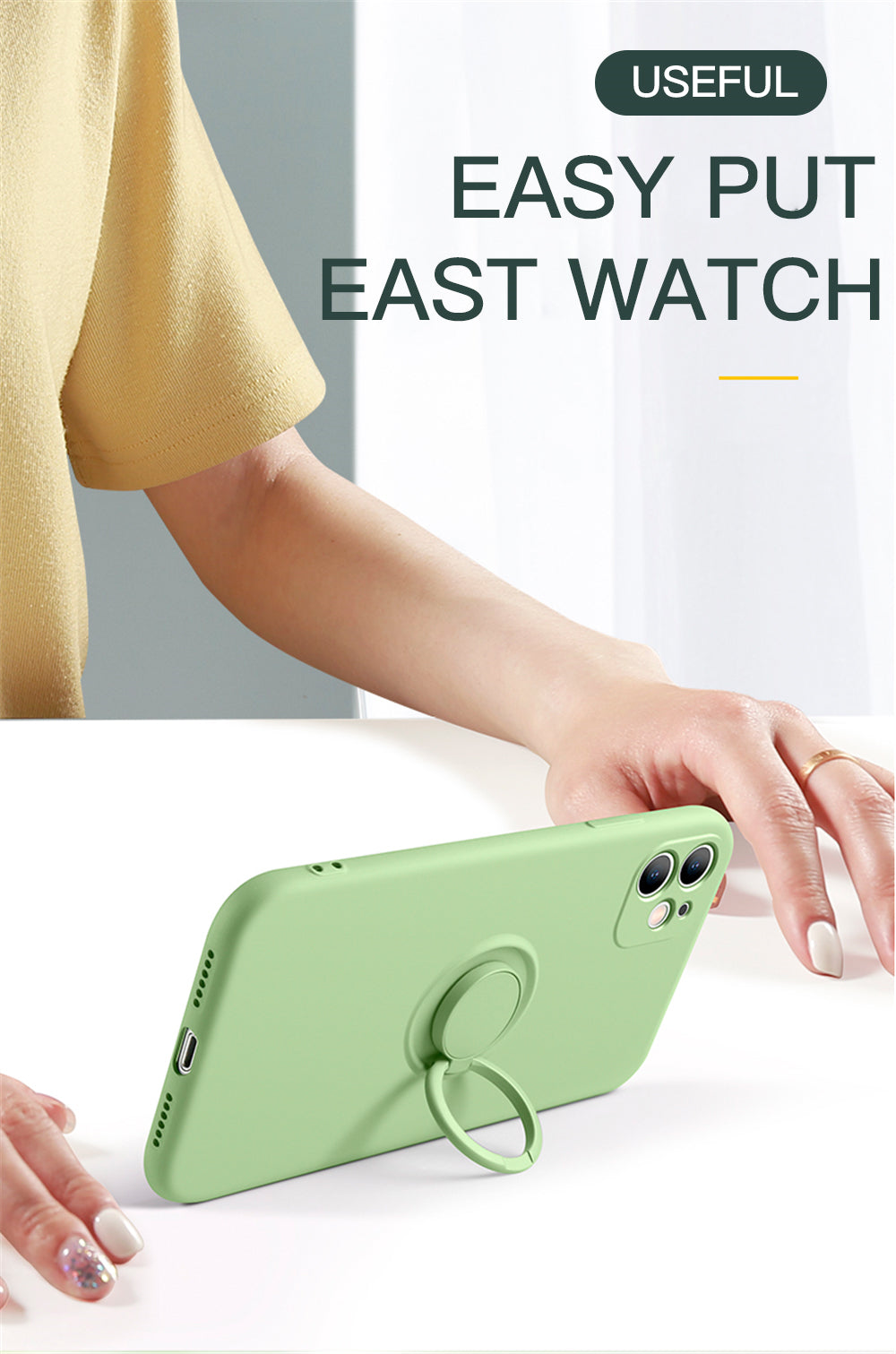 Soft Silicone Hand Strap Ring iPhone Cover