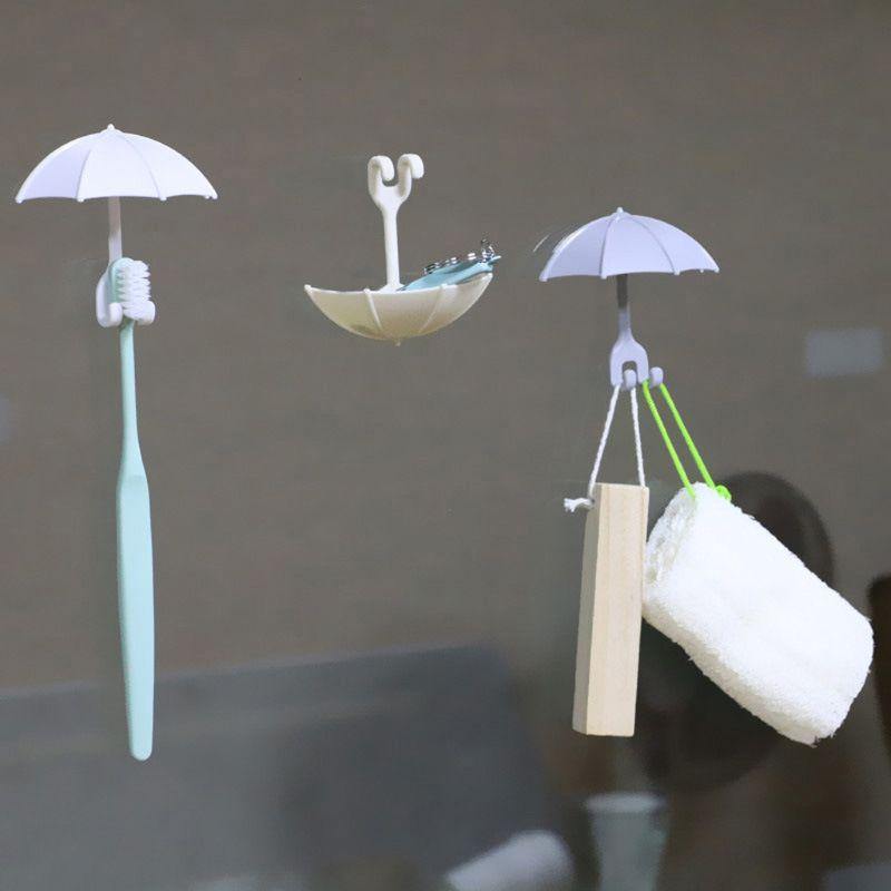3pcs Set Cute Umbrella Toothbrush Hook - UTILITY5STORE