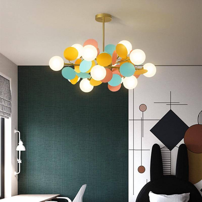 Nordic Multicolor Art Tree Led Pendant Lights