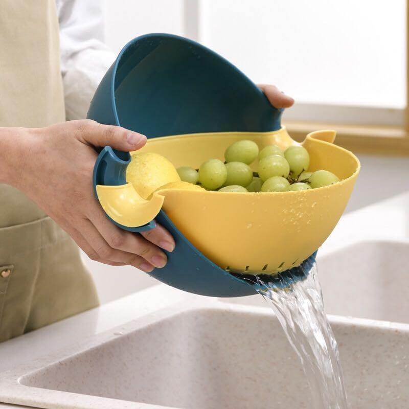 Pastel Double Drain Basket Bowl - UTILITY5STORE