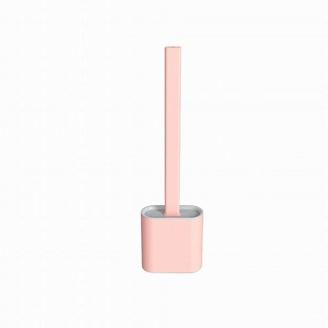 Wall Mounted Spotless Silicone Toilet Brush With Holder