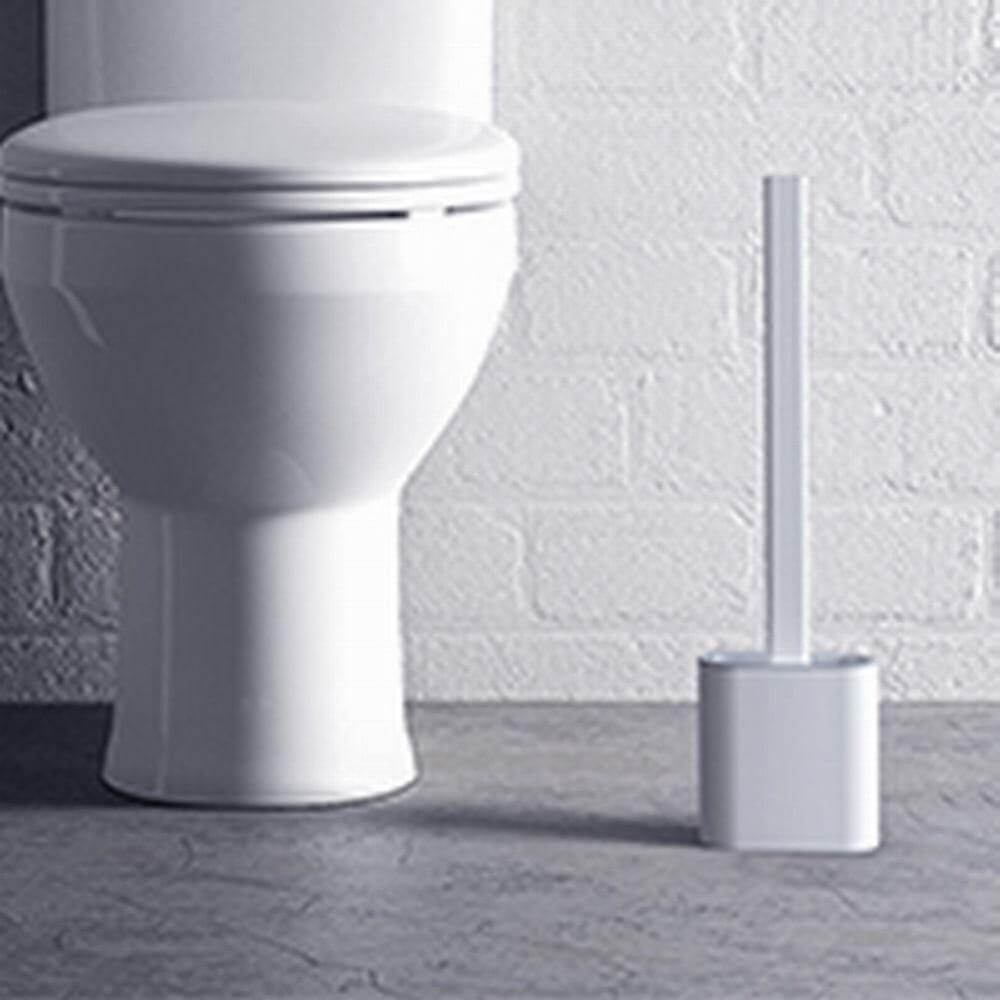 Wall Mounted Spotless Silicone Toilet Brush With Holder