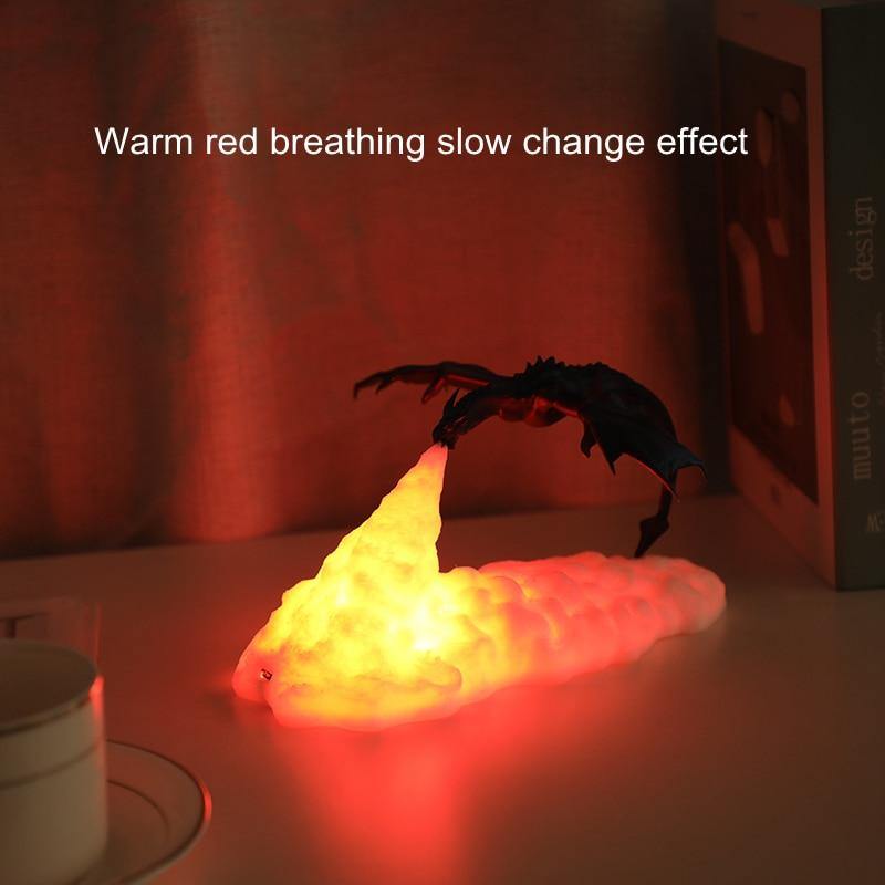 3D Print LED Fire Dragon Night Lamp - UTILITY5STORE