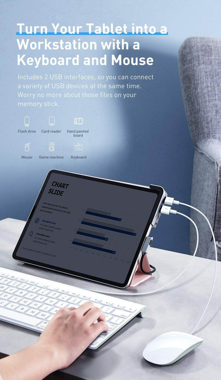 Usb Adapter for Macbook and Ipad