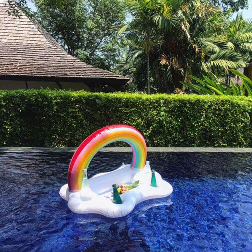 Rainbow Cloud Inflatable Cup Holder Party Bucket