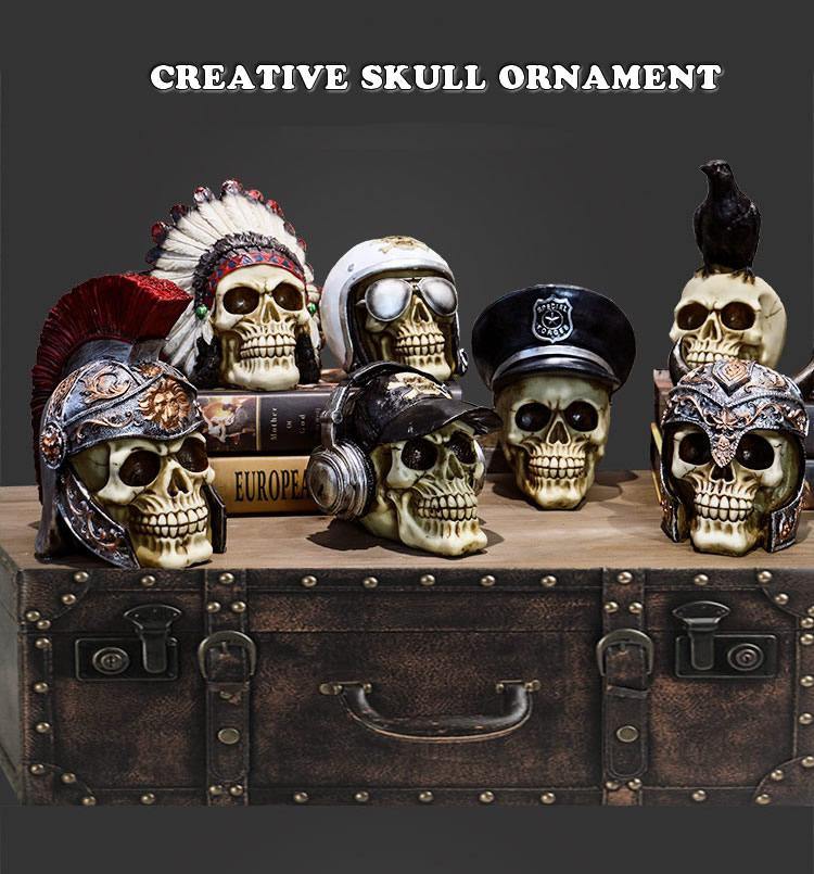 Skull Resin Skeleton Army Figurine Halloween Decoration