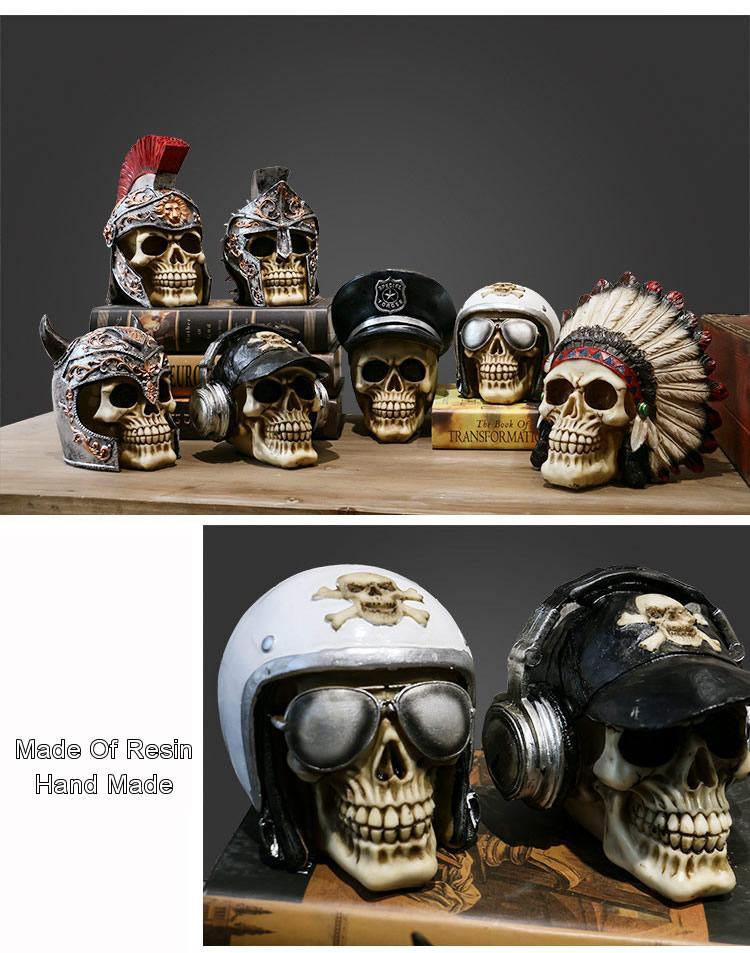 Skull Resin Skeleton Army Figurine Halloween Decoration