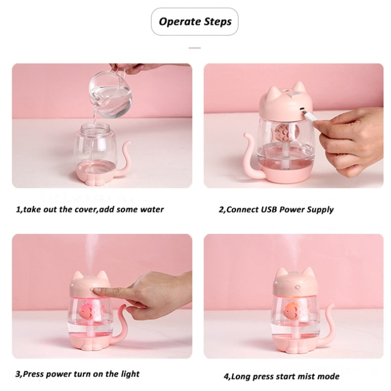 LED Ultrasonic Animal Shaped Air Humidifier