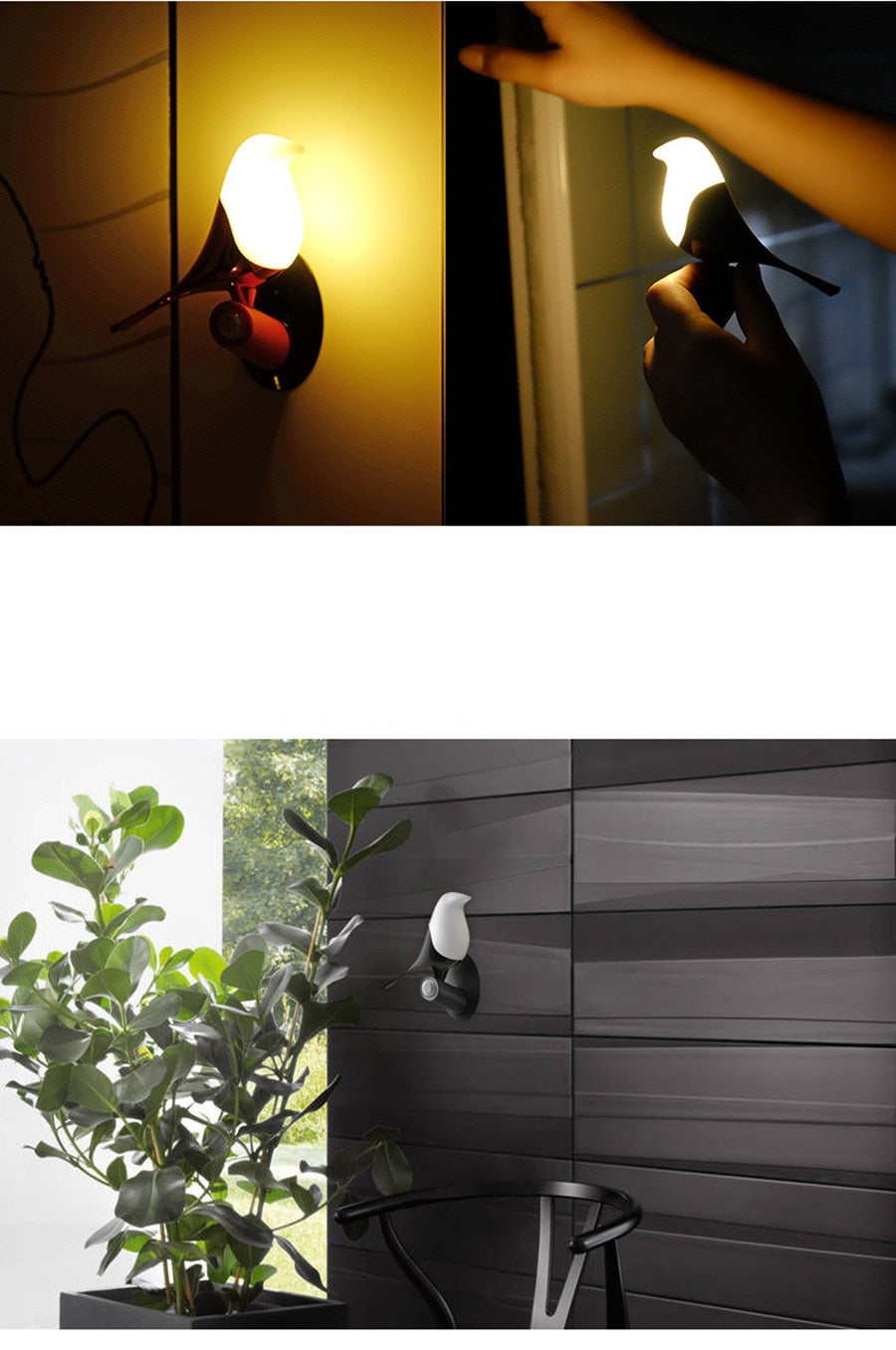 Smart Creative Chargeable Atmosphere Tree Bird Lamp