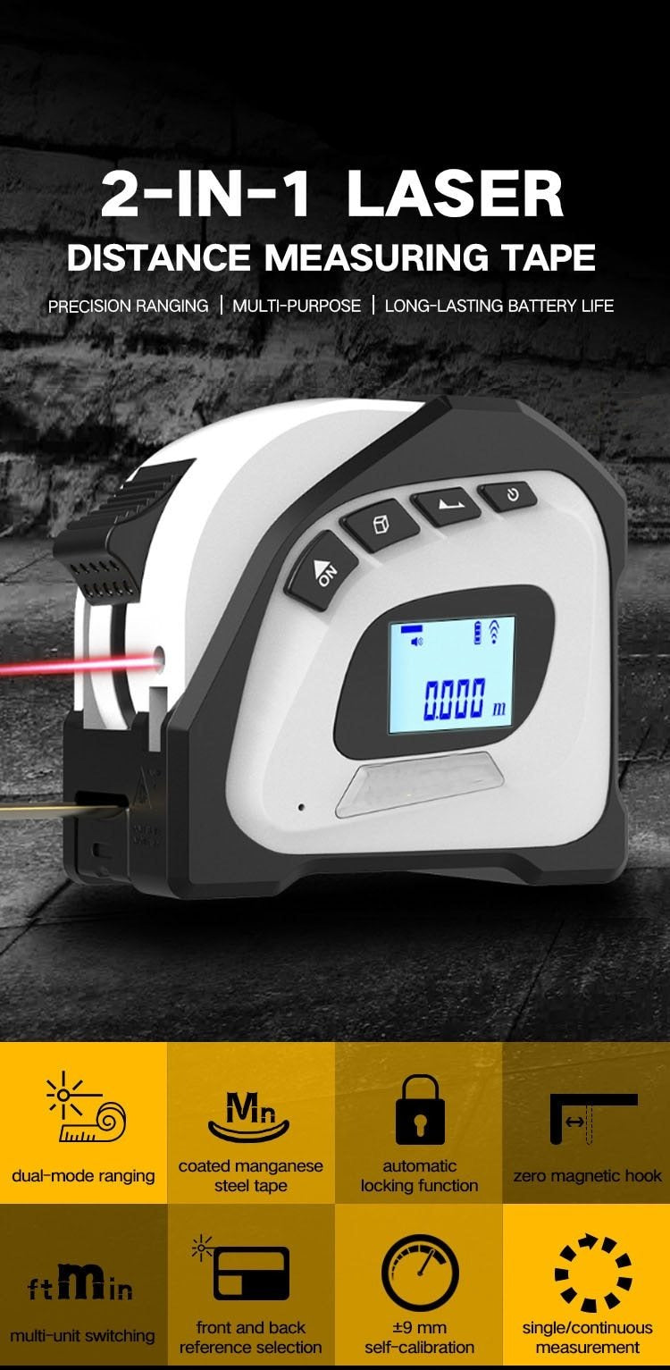 Digital Laser Rangefinder Measure Tape