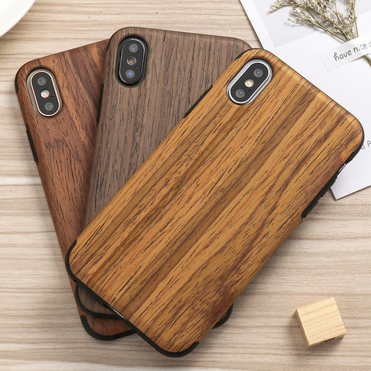 Retro Case Wood pattern For iPhone Models