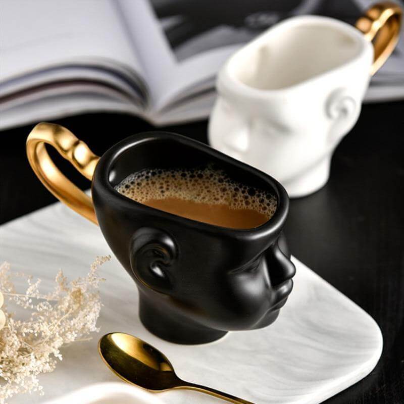 Elegant Ceramic Realistic Face Mugs