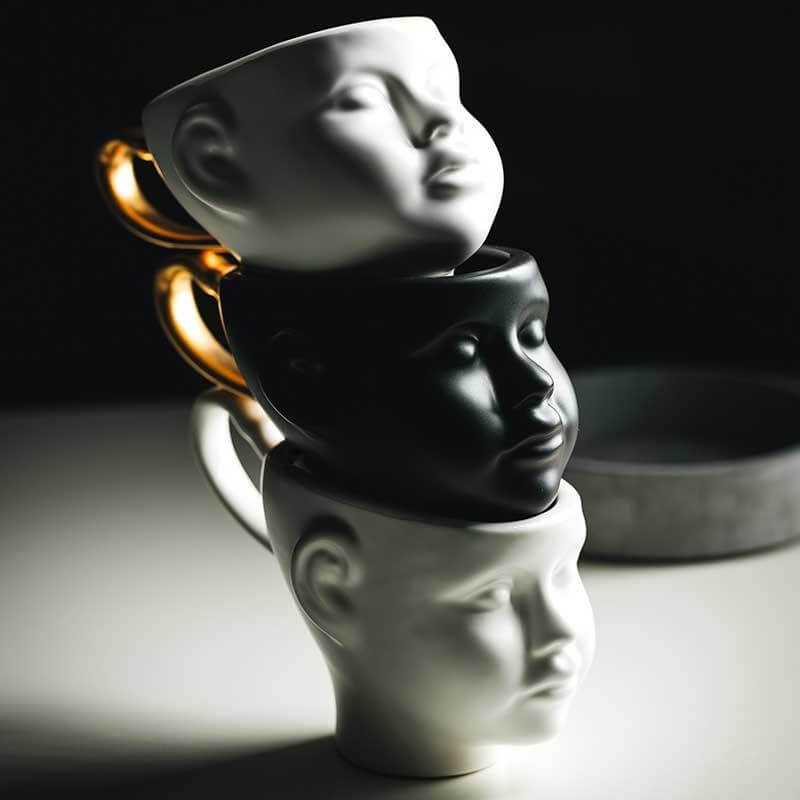 Elegant Ceramic Realistic Face Mugs