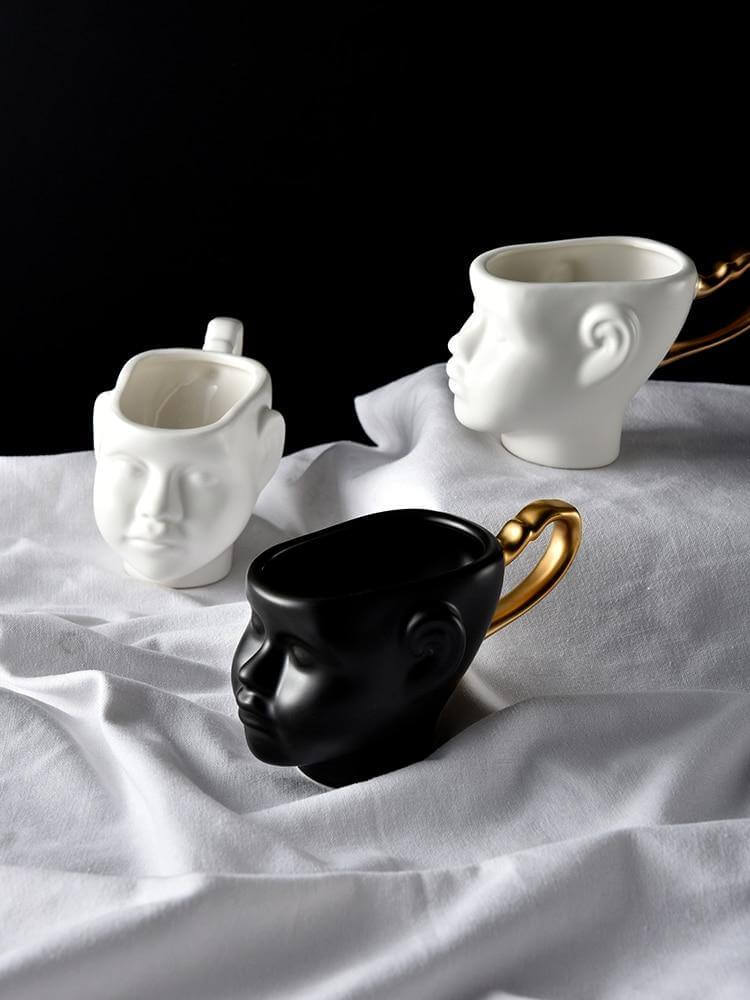 Elegant Ceramic Realistic Face Mugs