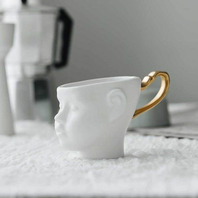 Elegant Ceramic Realistic Face Mugs