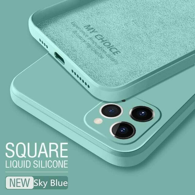 Square Pastel Silicone iPhone Case