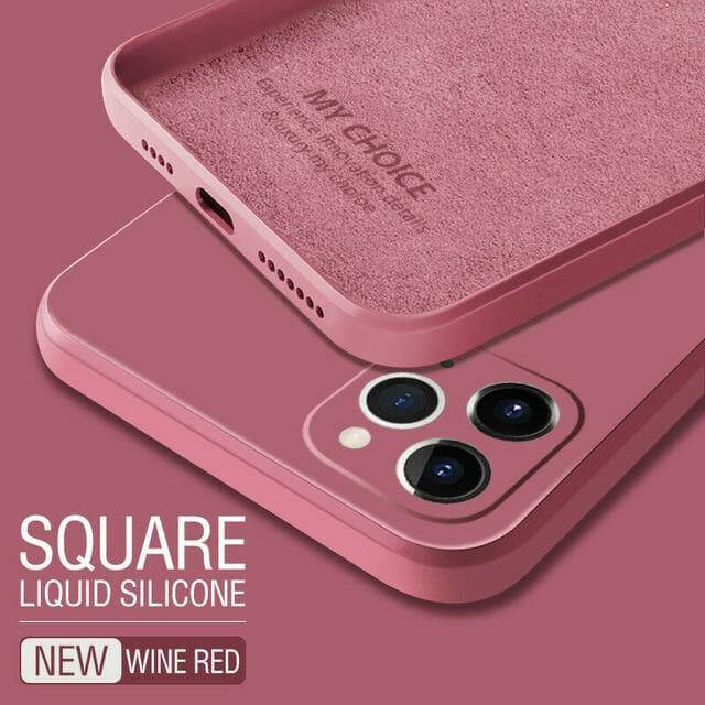 Square Pastel Silicone iPhone Case