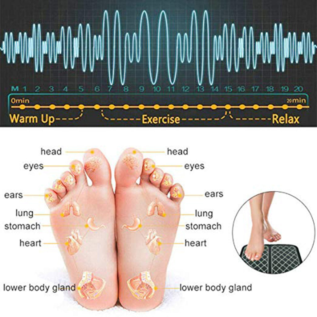 Heated Electric EMS Foot Muscle Stimulator Massager