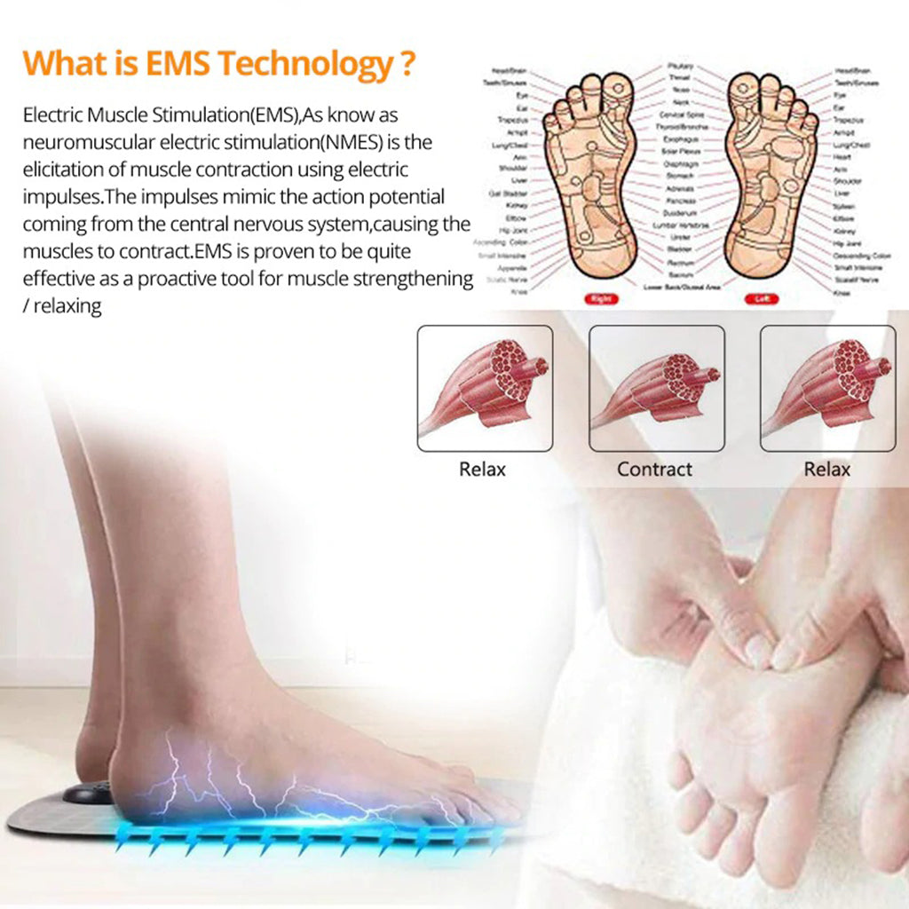 Heated Electric EMS Foot Muscle Stimulator Massager